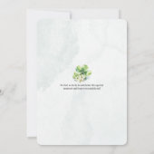 Lucky Charm Baby shower Invitation Kaart (Achterkant)