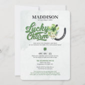 Lucky Charm Baby shower Invitation Kaart (Voorkant)