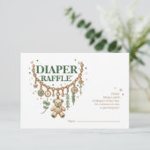 Lucky Charm Baby shower Luier Raffle Kaart (Staand voorkant)