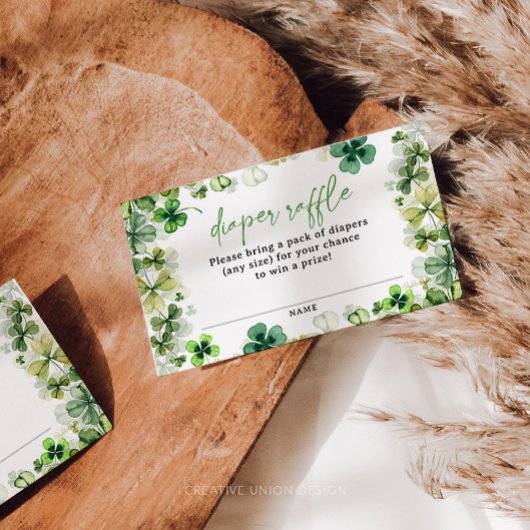 Lucky Charm Baby shower Luier Raffle Kaarten