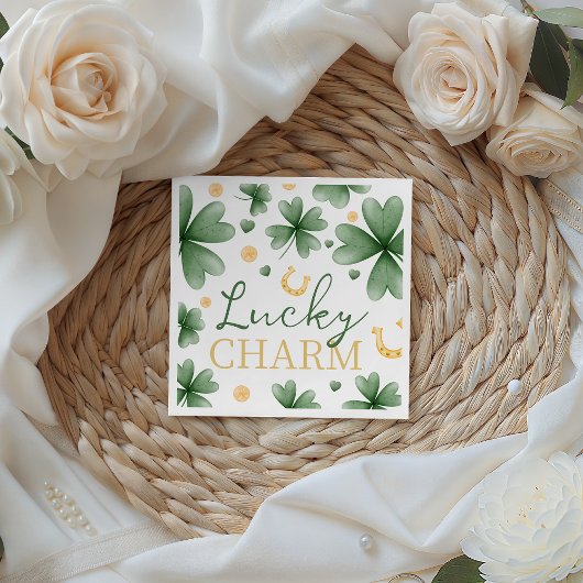 Lucky Charm Baby Shower Paper Napkins Servet