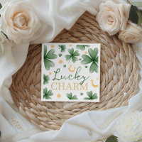 Lucky Charm Baby Shower Papieren Servetten