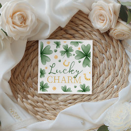 Lucky Charm Baby Shower Papieren Servetten