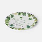 Lucky Charm Baby shower Shamrock Clover Papieren Bordje (Gekanteld)