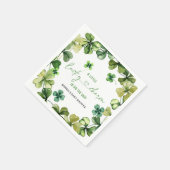 Lucky Charm Baby shower Shamrock Clover Servet (Hoek)