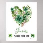 Lucky Charm Baby shower Shamrock gunstteken Poster (Voorkant)