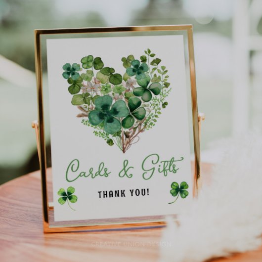 Lucky Charm Baby shower Shamrock Kaarten en gesche Poster