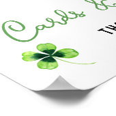 Lucky Charm Baby shower Shamrock Kaarten en gesche Poster (Hoek)