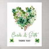 Lucky Charm Baby shower Shamrock Kaarten en gesche Poster (Voorkant)