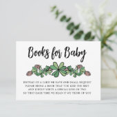 Lucky Charm Boeken Voor Baby Meisje Baby shower Informatiekaartje (Staand voorkant)