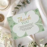 Lucky Charm Books for Baby Card Informatiekaartje<br><div class="desc">Send a lucky note of gratitude with this matching shamrock thank you card. Featuring the signature watercolor clovers and elegant gold script. Perfect for thanking guests for their gifts and presence at your "Lucky Charm" baby shower.</div>