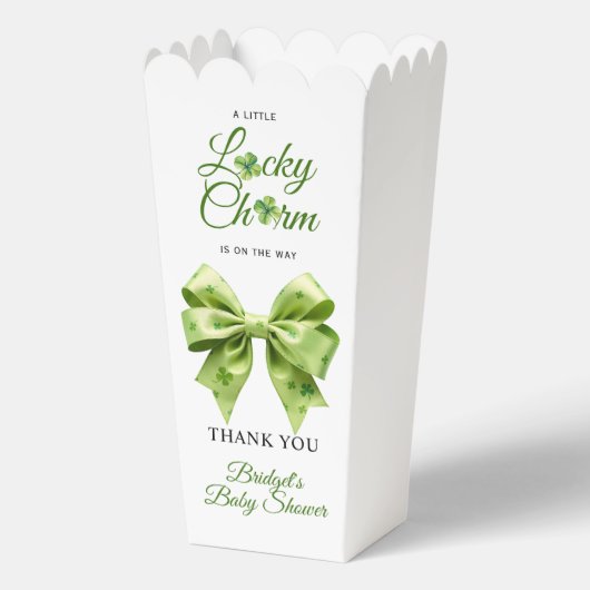 Lucky charm bow St. Patrick's Day baby shower Bedankdoosjes (Voorkant)
