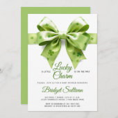 Lucky Charm Bow St. Patrick's Day baby shower Kaart (Voorkant / Achterkant)