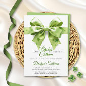 Lucky Charm Bow St. Patrick's Day baby shower Kaart