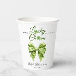 Lucky Charm Bow St. Patrick's Day baby shower Papieren Bekers