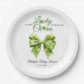 Lucky Charm Bow St. Patrick's Day baby shower Papieren Bordje (Voorkant)