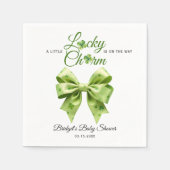Lucky Charm Bow St. Patrick's Day baby shower Servet (Voorkant)