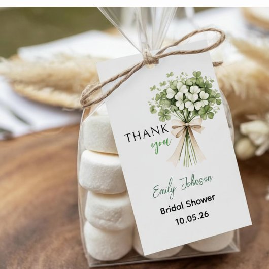 Lucky Charm Bruiloftsshower Bedankjes Favor Tag Cadeaulabel