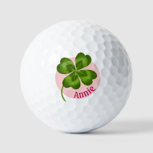 Lucky Charm Clover  Gepersonaliseerd Goed Luck Golfballen (Voorkant)