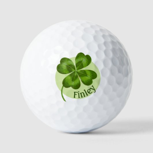 Lucky Charm Clover  Gepersonaliseerd Goed Luck Golfballen (Voorkant)