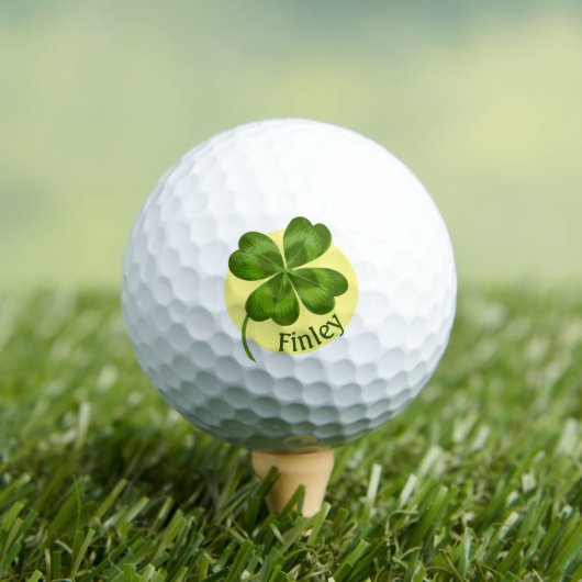 Lucky Charm Clover  Gepersonaliseerd Goed Luck Golfballen (Insitu Shirt)