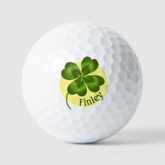 Lucky Charm Clover  Gepersonaliseerd Goed Luck Golfballen (Voorkant)