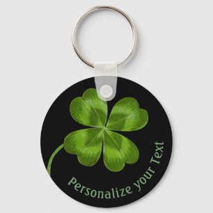 Lucky Charm Clover  Gepersonaliseerd Goed Luck Sleutelhanger