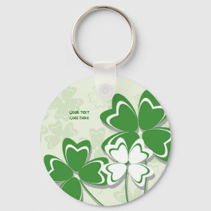 Lucky charm clover shamrock St. Patrick's Day Sleutelhanger