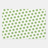 Lucky Charm Clover St. Patrick's Day Baby shower Inpakpapier Vel (Voorkant 2)