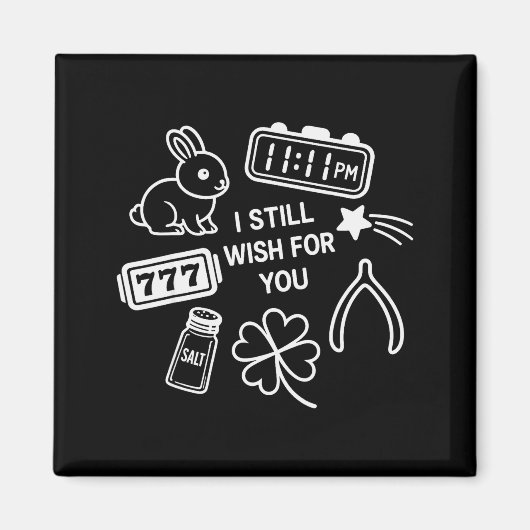 Lucky Charm Collage Funny Wishbone - Eleven Eleven Magneet (Voorkant)