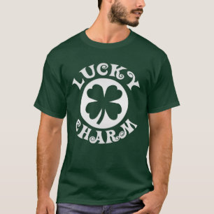 Lucky Charm Dark Green Shamrock Irish T-Shirt