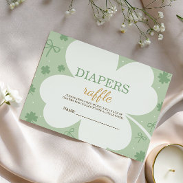 Lucky Charm Diaper Raffle Card Informatiekaartje