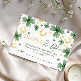 Lucky Charm Diaper Raffle Insert Informatiekaartje