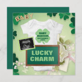 Lucky Charm Digitale Zwangerschapsaankondiging Aankondiging (Voorkant / Achterkant)