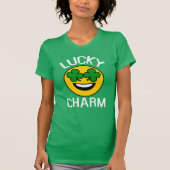 Lucky Charm Emoji Shamrock St Patricks Day Vrouwen T-shirt (Voorkant)
