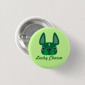 Lucky Charm Frenchie Pin Ronde Button 3,2 Cm (Voorkant /achterkant)