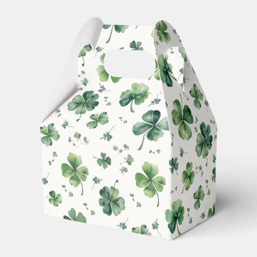 Lucky Charm Green Shamrock Baby shower Bedankdoosjes (Achterkant)