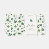 Lucky Charm Green Shamrock Baby shower Bedankdoosjes (Uitgevouwen)