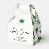 Lucky Charm Green Shamrock Baby shower Bedankdoosjes (Voorkant Zijde)