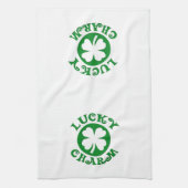 Lucky Charm Green/White Cirkel Theedoek (Verticaal)