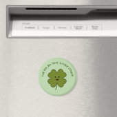 Lucky Charm Happy Four Leaf Clover Magneet (Insitu (Vaatwasser))
