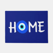 Lucky Charm HOME Blue en White Deurmat (Voorkant)