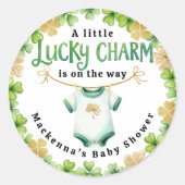 Lucky Charm Iers Baby shower voor Sticker (Voorkant)