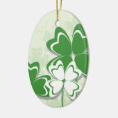 Lucky charm Ierse klaver shamrock St. Patrick's Da Keramisch Ornament (Links)