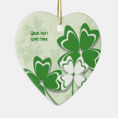 Lucky charm Ierse klaver shamrock St. Patrick's Da Keramisch Ornament (Rechts)