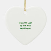 Lucky charm Ierse klaver shamrock St. Patrick's Da Keramisch Ornament (Achterkant)