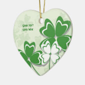 Lucky charm Ierse klaver shamrock St. Patrick's Da Keramisch Ornament (Links)