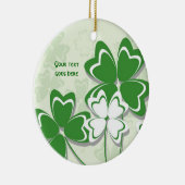 Lucky charm Ierse klaver shamrock St. Patrick's Da Keramisch Ornament (Rechts)