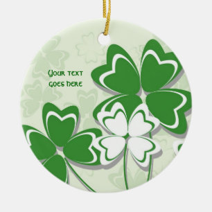 Lucky charm Ierse klaver shamrock St. Patrick's Da Keramisch Ornament