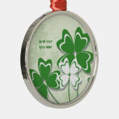 Lucky charm Ierse klaver shamrock St. Patrick's Da Metalen Ornament (Rechts)